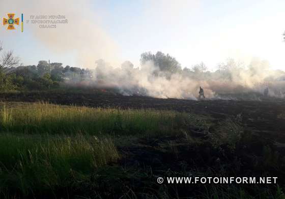 Інформація про пожежі, що стались на Кіровоградщині протягом доби 3-4 червня