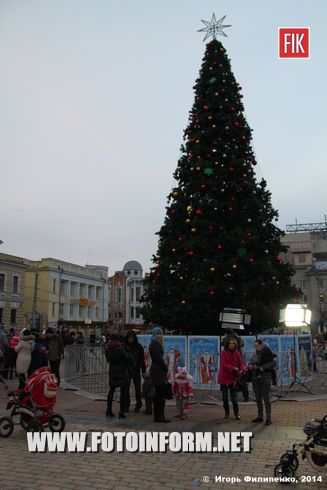 Сегодня, 19 декабря, состоялось торжественное открытие главной Новогодней елки Кировоградщины.