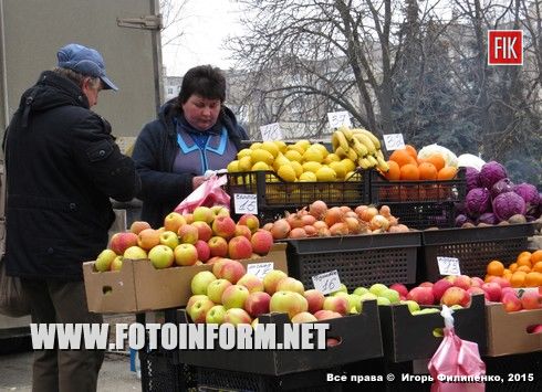 Больший выбор продуктов был сегодня на предпразничной ярмарке в центре Кировограда.