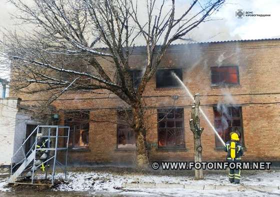 На Кіровоградщині у складському приміщенні виникла пожежа 