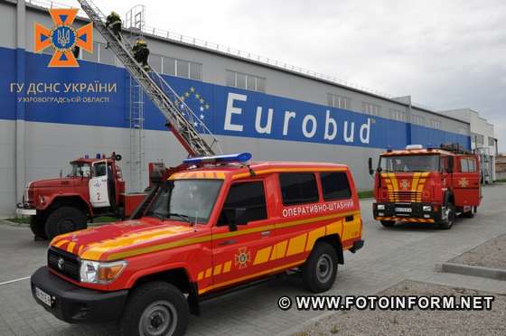 У Кропивницькому на промисловому підприємстві відбулися пожежно-тактичні навчання (фоторепортаж)