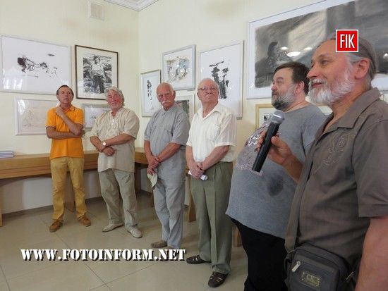 Сьогодні, 9 серпня, в галереї «Єлисаветград» відбулося відкриття виставки графіки Андрія Чебикіна - одного з найшанованіших і найвідоміших художників України.