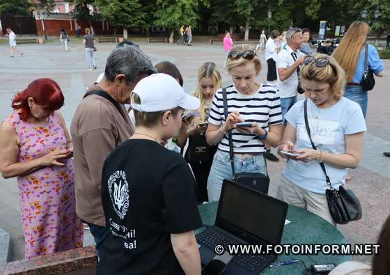 У Кропивницькому актори театру провели вуличну акцію, фото Ігоря Філіпенка.