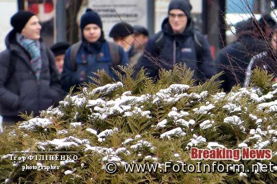 Зима прийшла: у Кропивницькому випав сніг