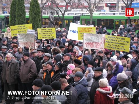 Кировоград: троллейбусы и автобусы массово сошли со своих маршрутов (фоторепортаж)