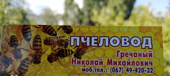 Микола Гречаний продає смачний та різноманітний мед, медовий квас, медовух