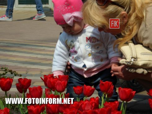 Сегодня, 25 апреля, тысячи взрослых, юных и совсем маленьких кировоградцев пришли отдохнуть в Кировоградский Дендропарк.