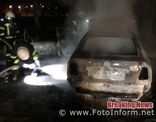 21 лютого у містах Новоукраїнка та Кропивницький виникли 2 пожежі легкових автомобілів.