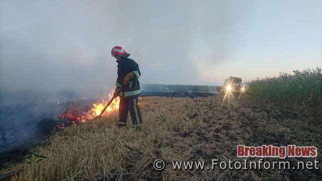 Протягом доби, що минула, рятувальники Кіровоградщини 7 разів залучались на гасіння пожеж на відкритій території.