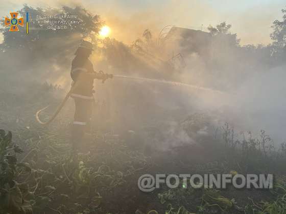 Інформація про пожежі, що стались на Кіровоградщині протягом доби 16-17 липня