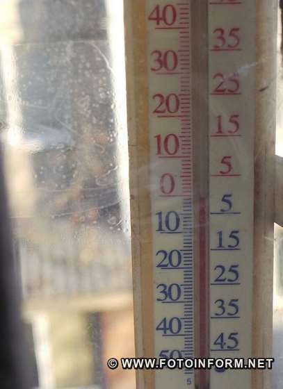 Наразі у Кропивницькому 0º , вдень повітря прогріється +6.