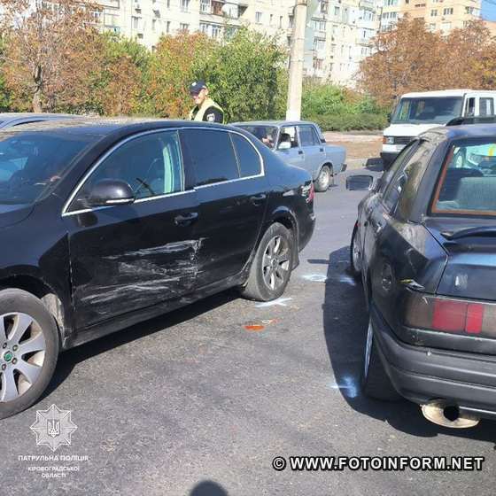 Водій виїхав на смугу зустрічного руху та спричинив ДТП у Кропивницькому
