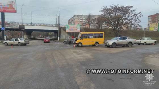 У Кропивницькому сталася ДТП за участю трьох автівок