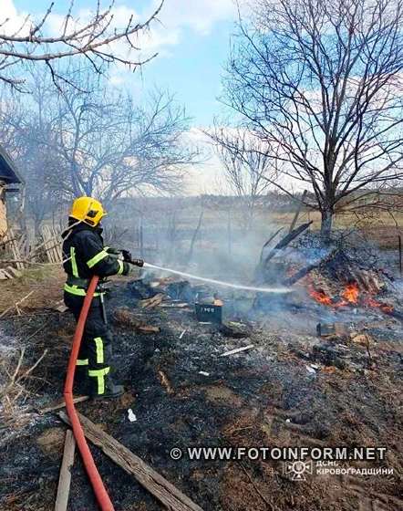 До Служби порятунку 101 надійшло повідомлення про пожежу на вул. Правди смт Новоархангельськ. 