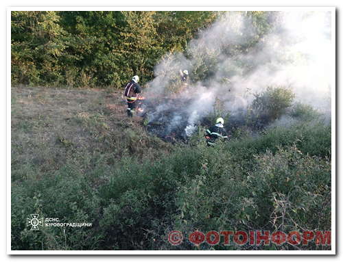На Кіровоградщині рятувальники десять разів залучались на гасіння пожеж сухостою та сміття (ФОТО)