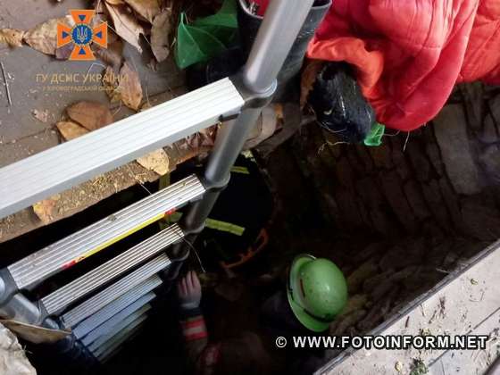 Олександрійські рятувальники дістали літню громадянку з погреба