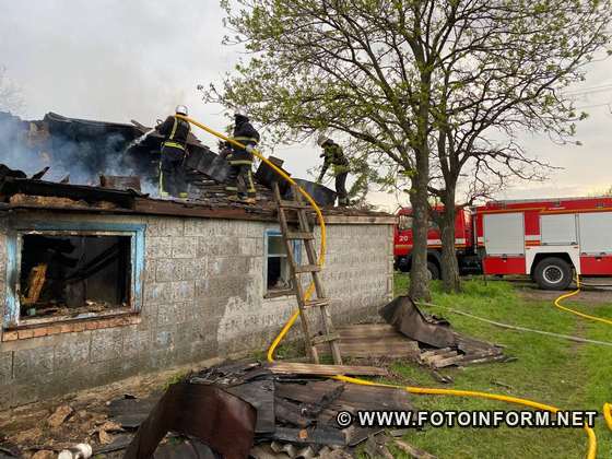 знайшли тіло загиблого чоловіка, пожар, кировоградщина