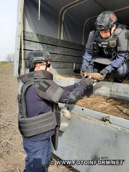 Біля Кропивницького знешкодили мінометну міну