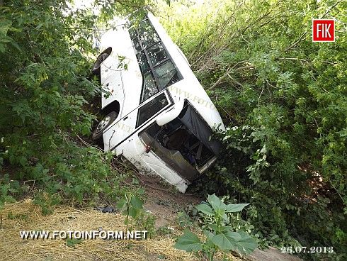 Кіровоградська область: ДТП - зіткнення мікроавтобуса «Citroen» пасажирським автобусом (ФОТО)