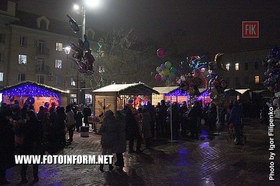 В Кропивницком засияла новогодняя красавица, Председатель Кировоградской ОГА Сергей Кузьменко, городской глава Андрей Райкович 