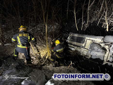 На Кіровоградщині рятувальники продовжують надавати допомогу водіям на дорогах області (ФОТО)