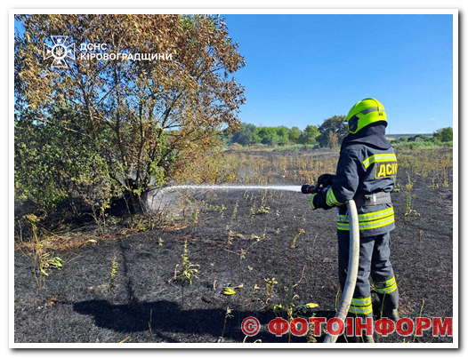 На Кіровоградщині сім разів гасили пожежі, на одній з пожеж травмувався чоловік (ФОТО)