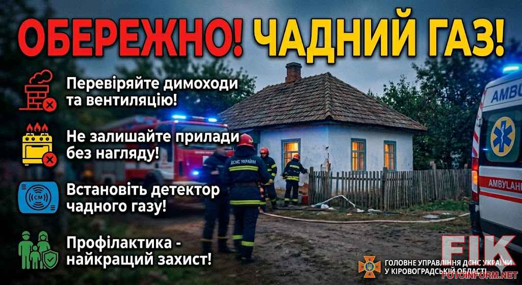 Наслідки отруєння чадним газом у Кропивницькому районі, госпіталізація дитини"