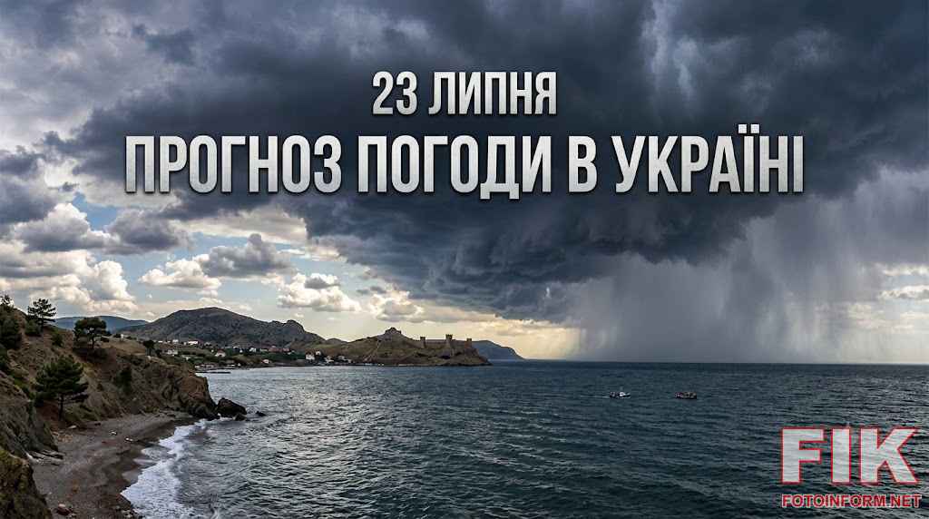 Дощова хмара над полем в Україні під час атмосферного фронту 23 липня