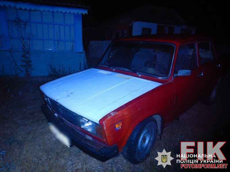  автомобіль ВАЗ-2105 на місці ДТП у Голованівському районі Кіровоградської області