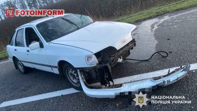Наслідки ДТП за участю Volvo та Ford Sierra поблизу села Гурівка на трасі Н-23