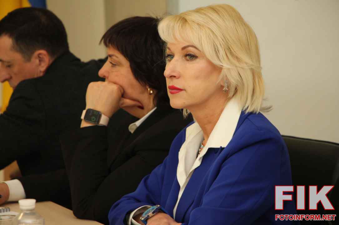 Надія Оперчук під час обговорення розвитку медицини у Кропивницькому