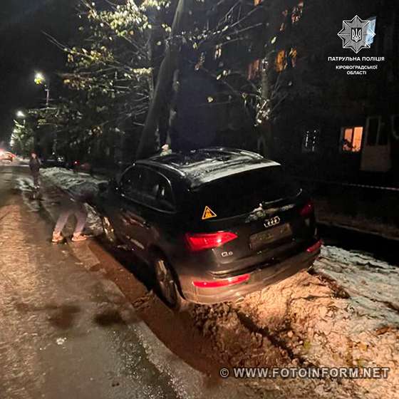 У Кропивницькому іномарка в'їхала в електроопору