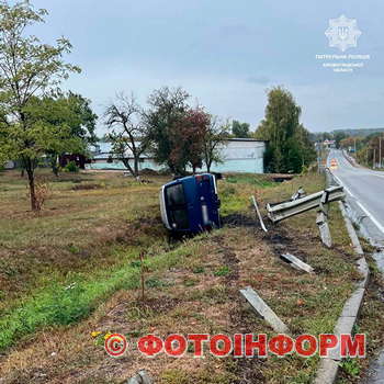 На Кіровоградщині перекинулася іномарка (ФОТО)