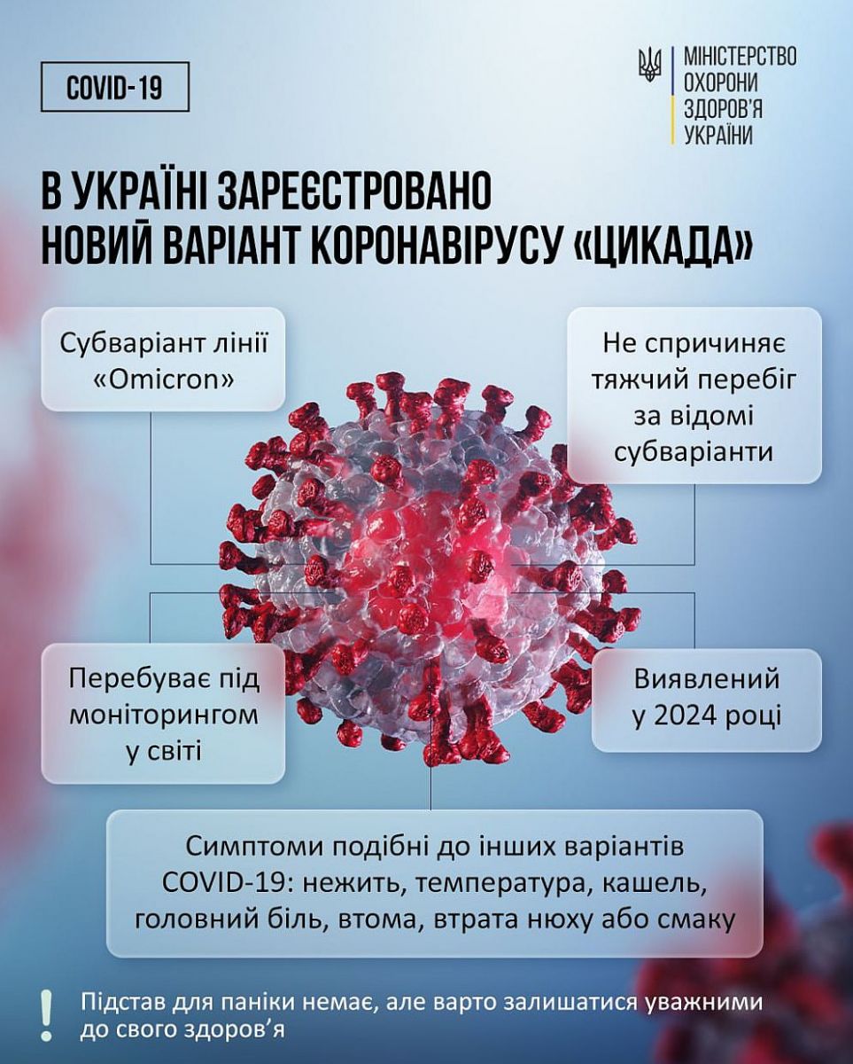 Генетична структура нового субваріанту коронавірусу лінії Омікрон під назвою Цикада.