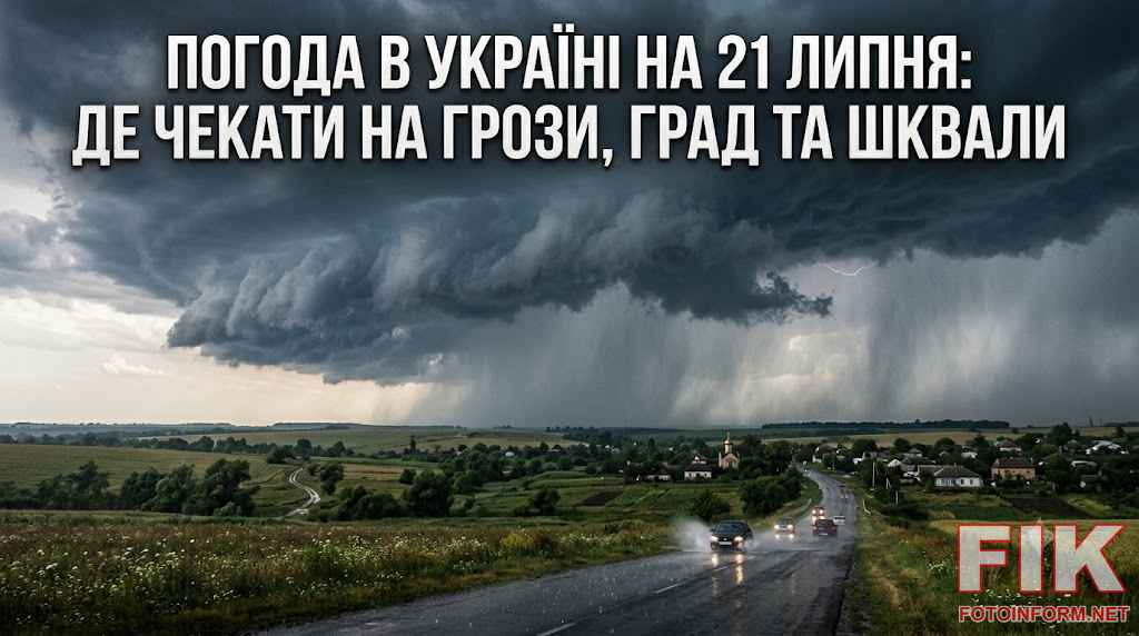 Грозові хмари та дощ над полем в Україні влітку