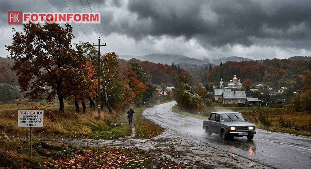 Штормовий вітер та дощова погода в регіонах України. Джерело FOTOINFORM.NET