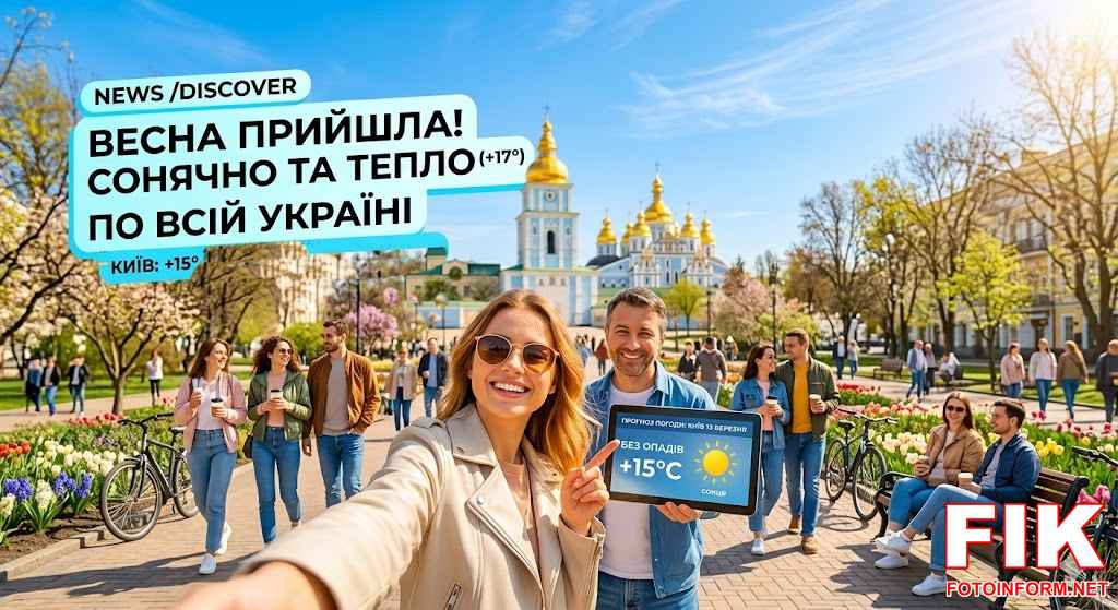 Більшість областей: вдень стовпчики термометрів піднімуться до +12...+17°C.