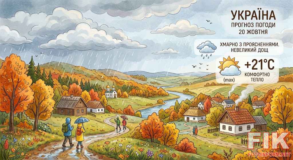Прогноз погоди в Україні на 20 жовтня — дощі та туман
