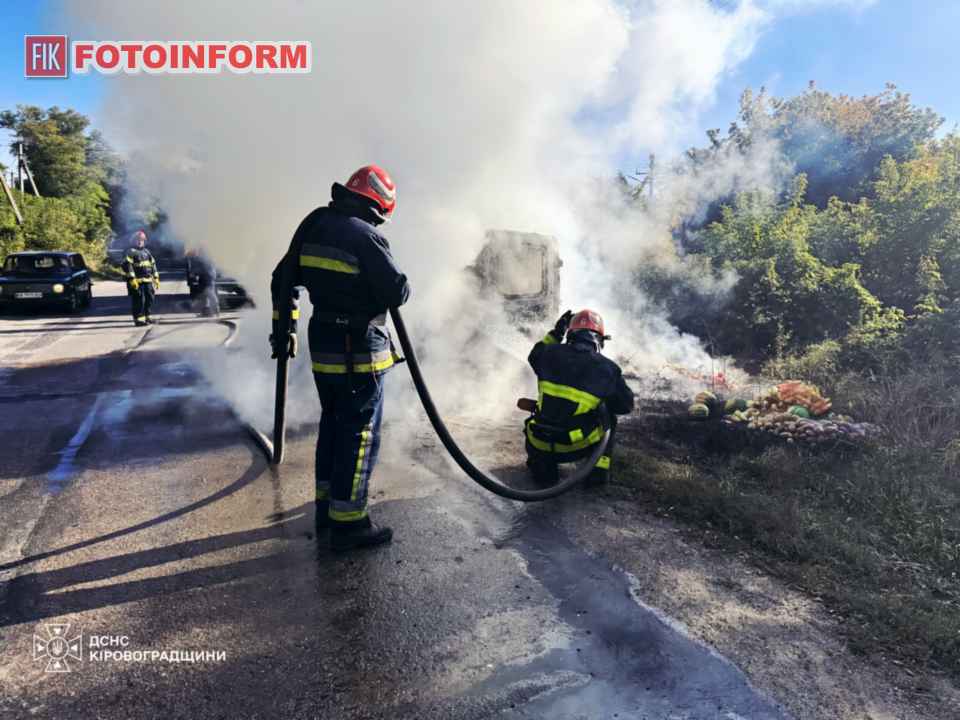 Ліквідація пожежі підрозділами ДСНС у Кіровоградській області
