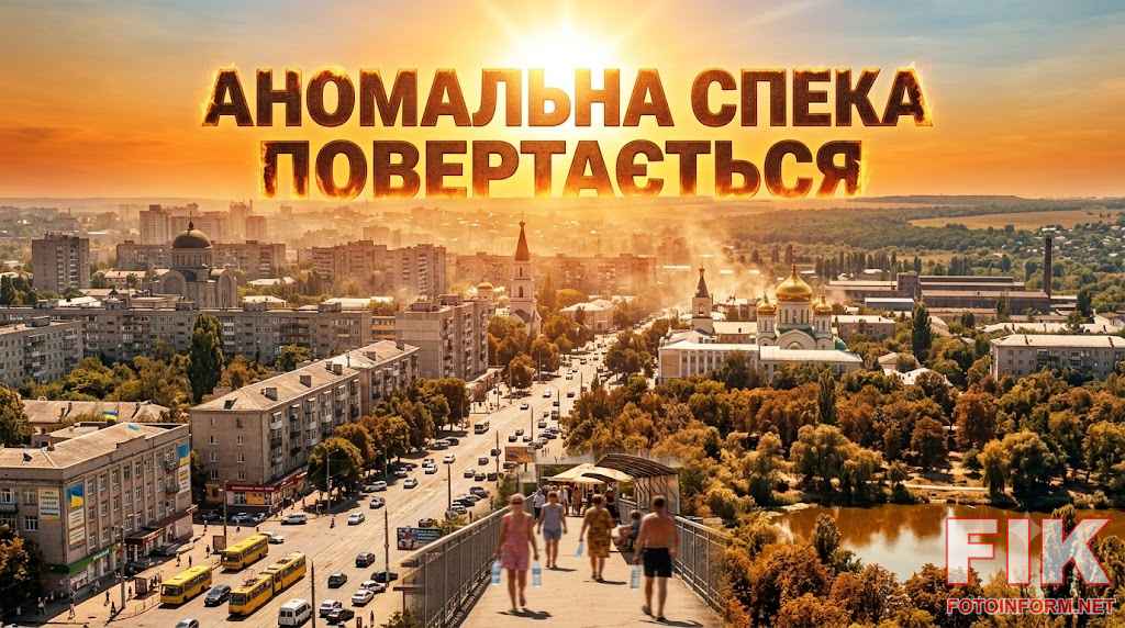 Розпечене сонце над українським містом під час аномальної спеки до +40 градусів
