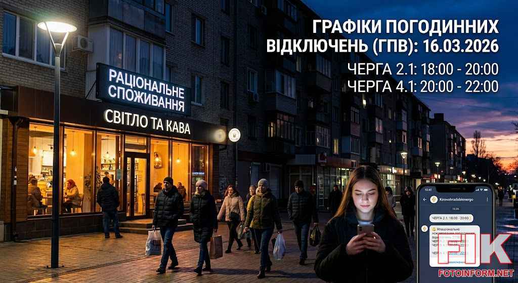 Вулиця Кропивницького у вечірній час