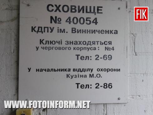 В каком состоянии укрытия города проверил сегодня губернатор Кировоградщины Сергей Кузьменко